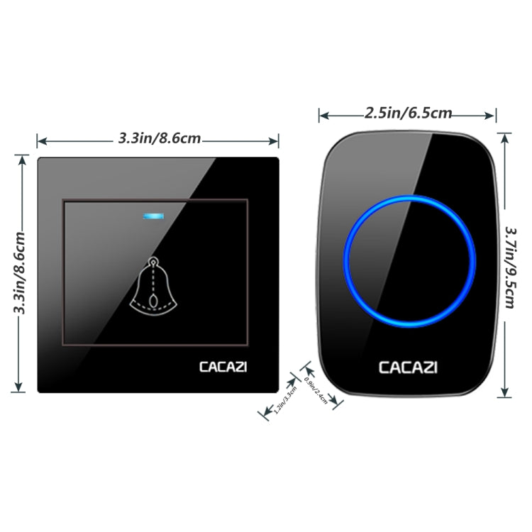 CACAZI H10 1 For 1 Wireless Smart Doorbell without Battery CACAZI H10 1 For 1 Wireless Smart Doorbell without Battery